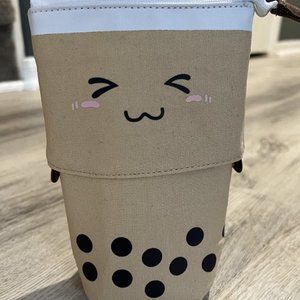 Boba Cute Standing Pencil Case for Kids, Pop Up Pencil Box Makeup Pouch
